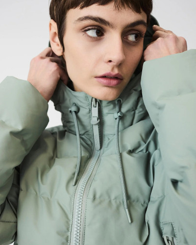 ABRIGO VERDE AGUA IMPERMEABLE