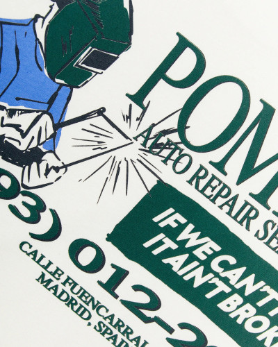 CAMISETA REGULAR BLANCA DE REPARACIÓN DE AUTOMÓVILES