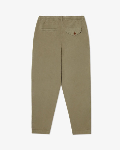 LOOSE KHAKI SEERSUCKER TROUSER