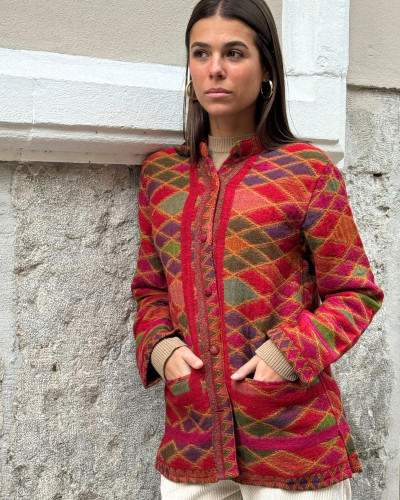 CHAQUETA LANA ROMBOS