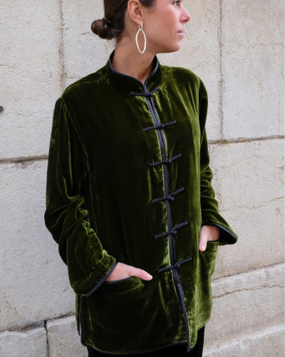 CHAQUETA TERCIOPELO MEDIA KAKI