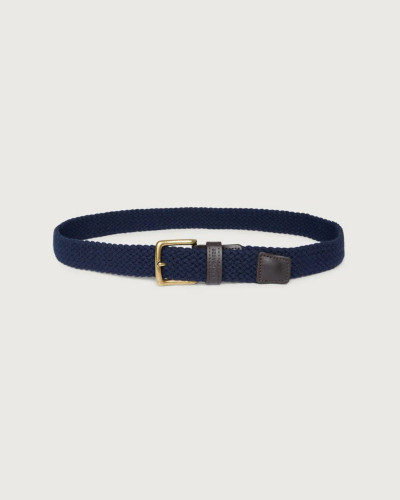 CINTURÓN TRENZADO MARINO ALGODÓN