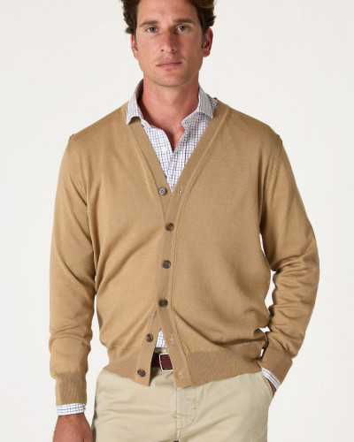 THE CARDIGAN MERINO BEIGE CAMPOS