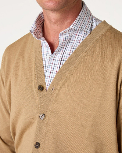 THE CARDIGAN MERINO BEIGE CAMPOS