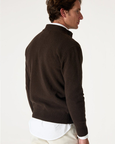 THE LAMBSWOOL BOTONES MARRON MONEGROS