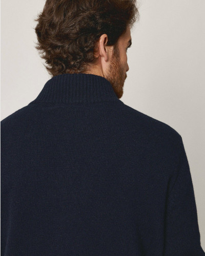 THE LAMBSWOOL HALFZIP AZUL MARINO