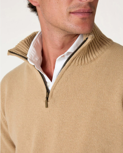 THE LAMBSWOOL HALFZIP BEIGE SEIMEIRA
