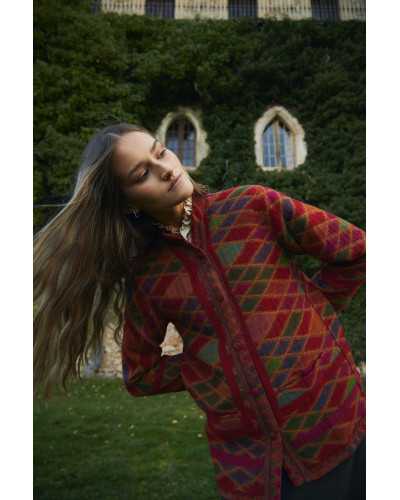 CHAQUETA LANA ROMBOS