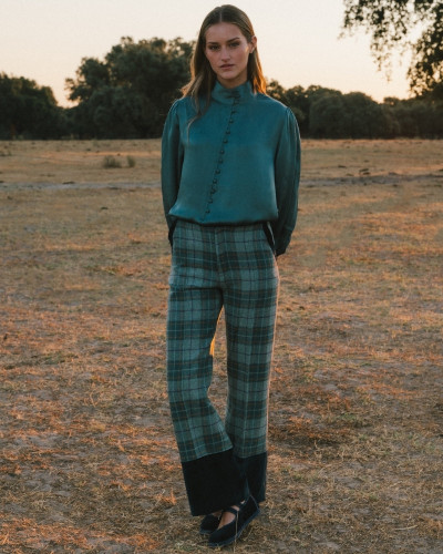 PANTALÓN CUADROS VERDE