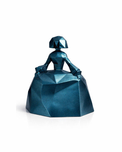 MENINA 32 CM AZUL ACRILICA