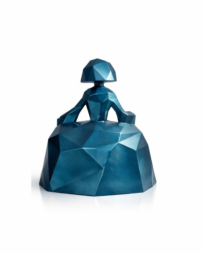 MENINA 32 CM AZUL ACRILICA