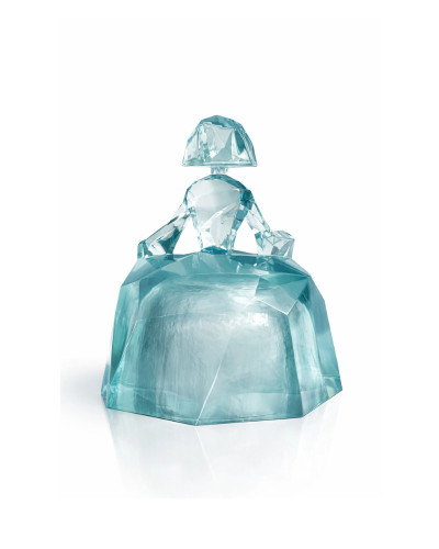 MENINA AZUL TRASLÚCIDA -32 CM