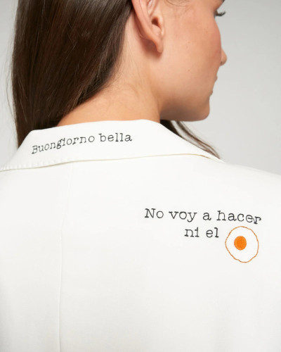 CHAQUETA BLANCA BORDADOS BONJOUR