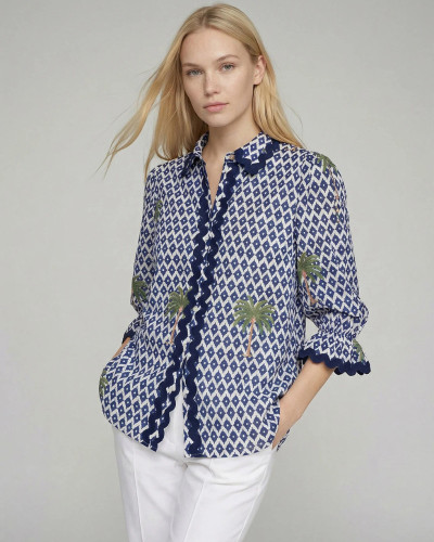 CAMISA IKAT PALMERAS