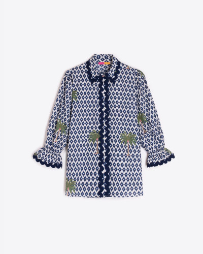 CAMISA IKAT PALMERAS
