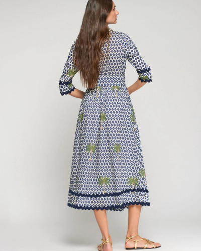 VESTIDO IKAT PALMERAS