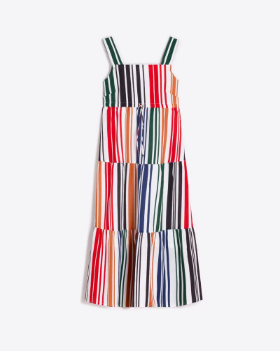 VESTIDO TIRANTES RAYAS MULTICOLOR