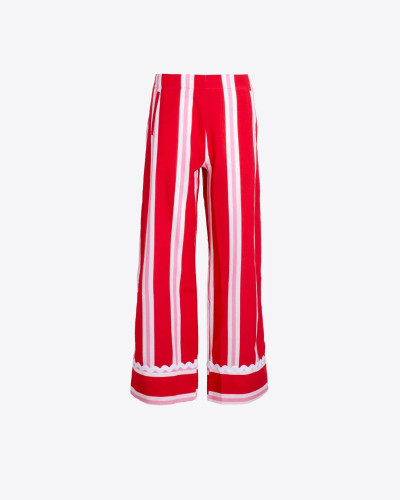 PANTALÓN RECTO RAYAS ROJAS