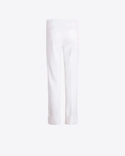 PANTALÓN BLANCO RECTO VUELTA