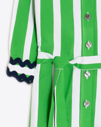VESTIDO CAMISERO RAYAS VERDE