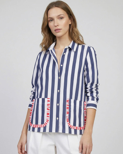 CAMISA RAYAS MARINO BOLSILLOS