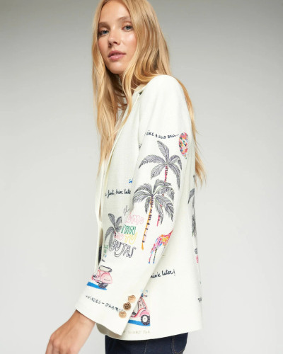 CHAQUETA BLANCA ESTAMPADO QUIRKY