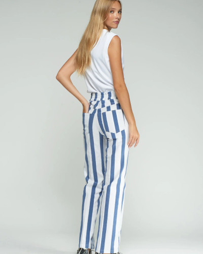 PANTALÓN RAYAS AZUL Y BLANCO BOTONES