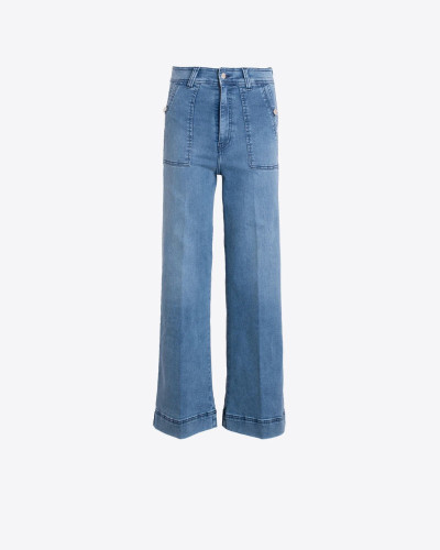 PANTALÓN VAQUERO RECTO BOLSILLOS MARCADOS