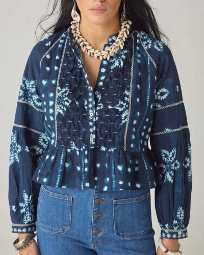BLUSA SHIBORI MARINO