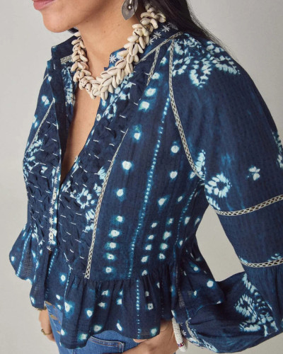 BLUSA SHIBORI MARINO
