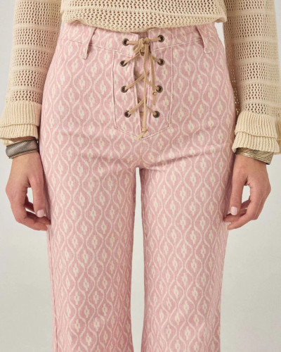 PANTALÓN ROSA CORDONES