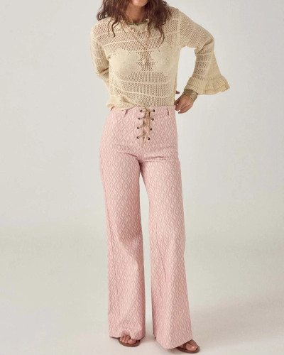 PANTALÓN ROSA CORDONES