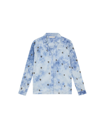 CAMISA AZUL ALGODÓN TEÑIDO