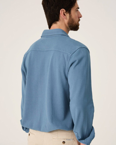 CAMISA PIQUÉ AZUL CASTRO