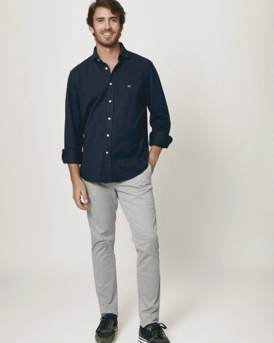 CAMISA PIQUÉ AZUL MARINO