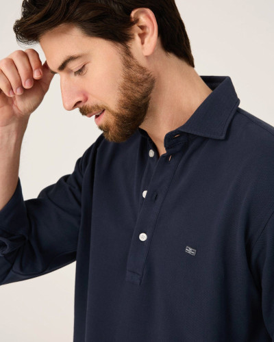 POLO PIQUÉ AZUL MARINO