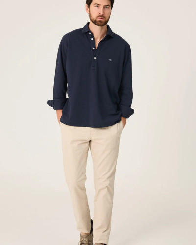 POLO PIQUÉ AZUL MARINO