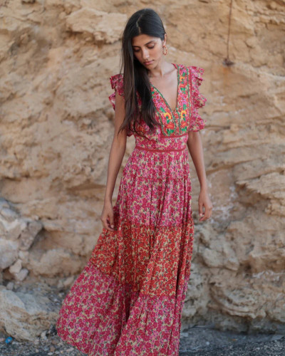 VESTIDO LARGO FLORES