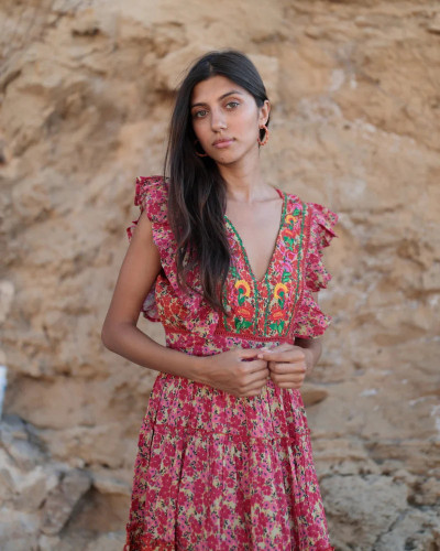 VESTIDO LARGO FLORES