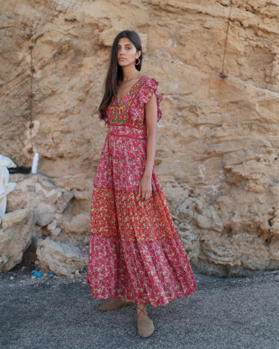 VESTIDO LARGO FLORES