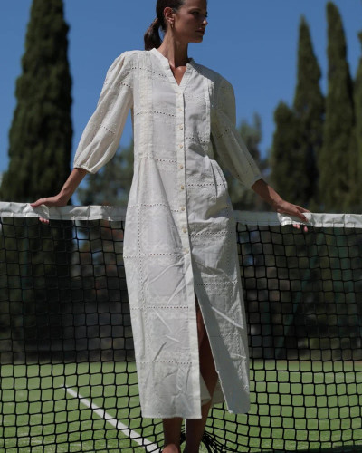 VESTIDO CAMISERO TEXTURA NATURAL