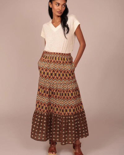 FALDA LARGA COLORES TIERRA