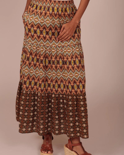 FALDA LARGA COLORES TIERRA