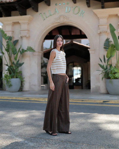 PANTALON MARRÓN PERNERA ANCHA