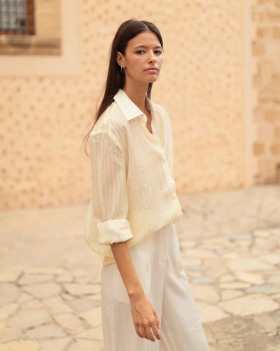 CAMISA RAYAS AMARILLAS