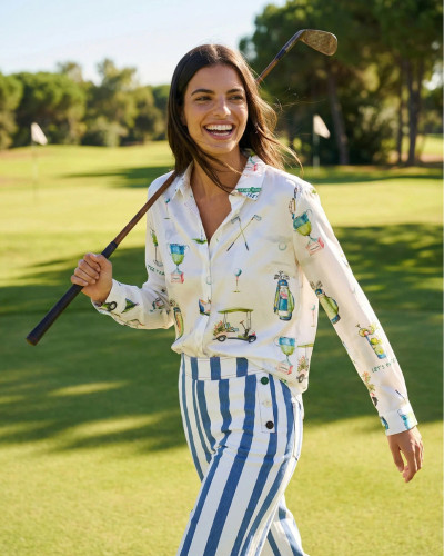 CAMISA BLANCA ESTAMPADO GOLF