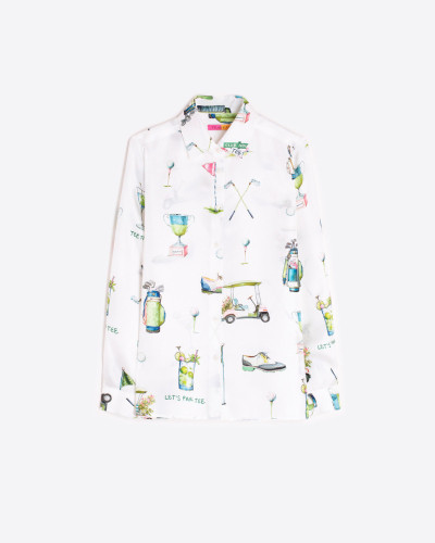 CAMISA BLANCA ESTAMPADO GOLF