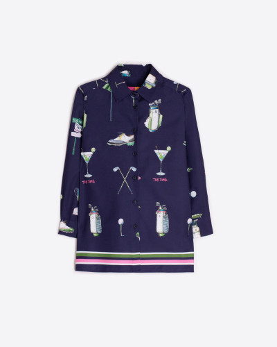 CAMISA ESTAMPADO GOLF MARINO