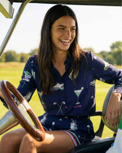 CAMISA ESTAMPADO GOLF MARINO