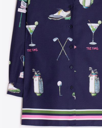 CAMISA ESTAMPADO GOLF MARINO